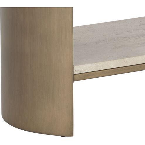 Roshni 26 X 21 inch Natural / Antique Gold Side Table